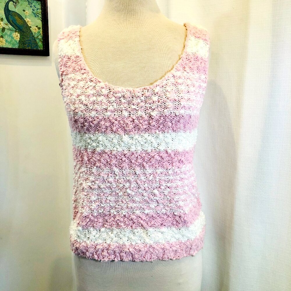 Vintage 1980s Novelty Knit Tank Top by Genesis